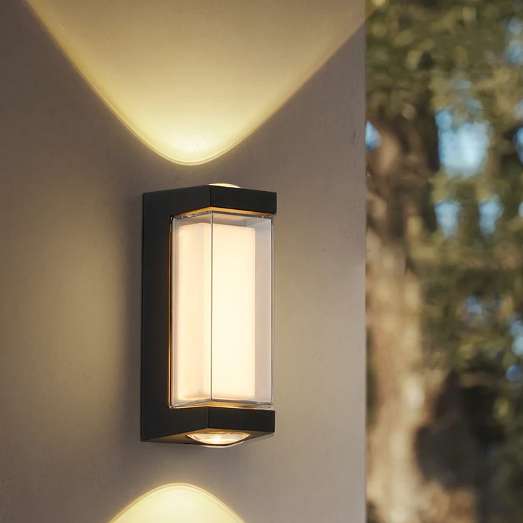 IP65 Black Up Down Outdoor Wall Lights for Front Door Garden Balcony Porch