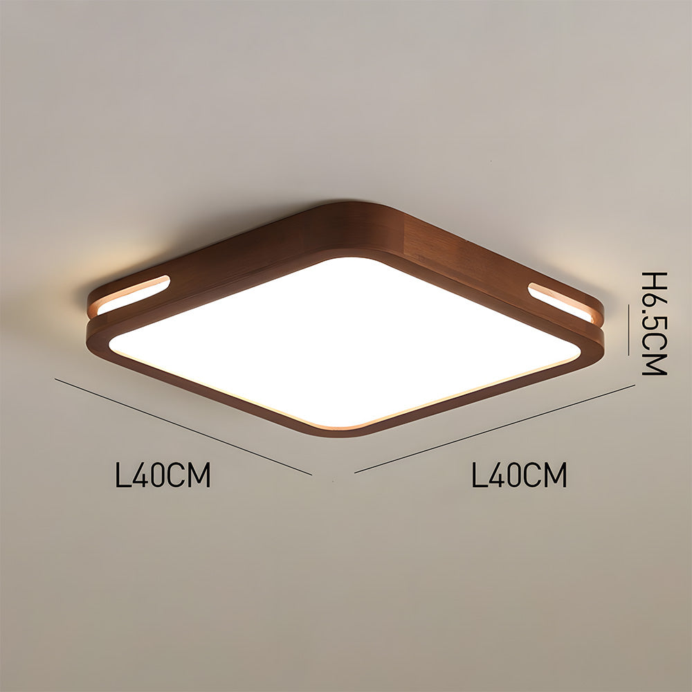 Modern Brown Wood LED Living Room Ceiling Lights