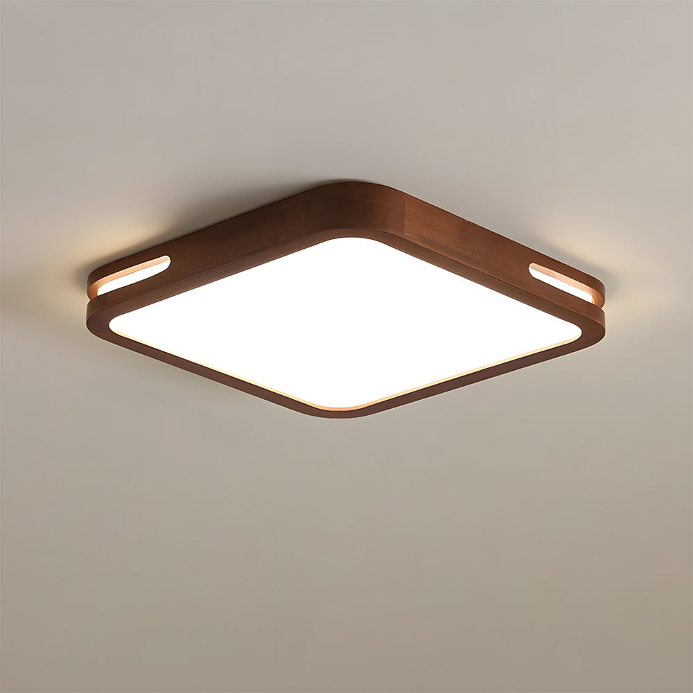 Modern Brown Wood LED Living Room Ceiling Lights