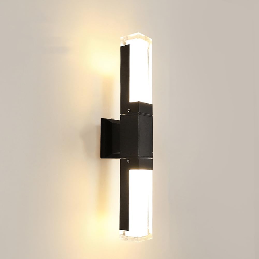 IP65 Contemporary Aluminum Black LED Outdoor Wall Lights