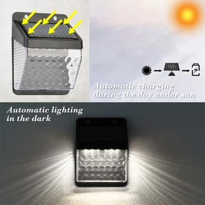 IP65 Solar Powered Outdoor Wall Lights for Fence Yard Garden Patio, Dusk-to-Dawn