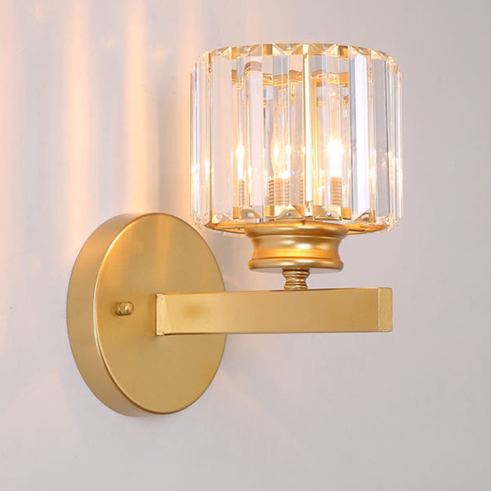 Crystal Round And Square Hallway Wall Lights