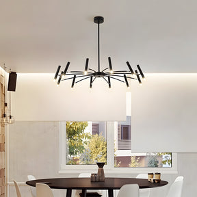 Modern Radial Multi-Light Iron Ceiling Light for Living Room