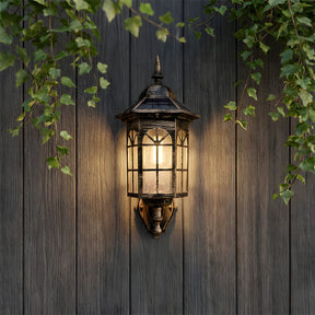IP44 External Solar Wall Lights, 3 Mode Sensor Solar Wall Lamp for Patio Fence Garden Decor
