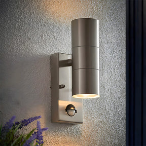 Double Cylindrical Stainless Steel Outdoor Wall Lights for Entryway