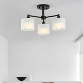 Industrial Semi Flush Frosted Glass Ceiling Lights for Dininng Room