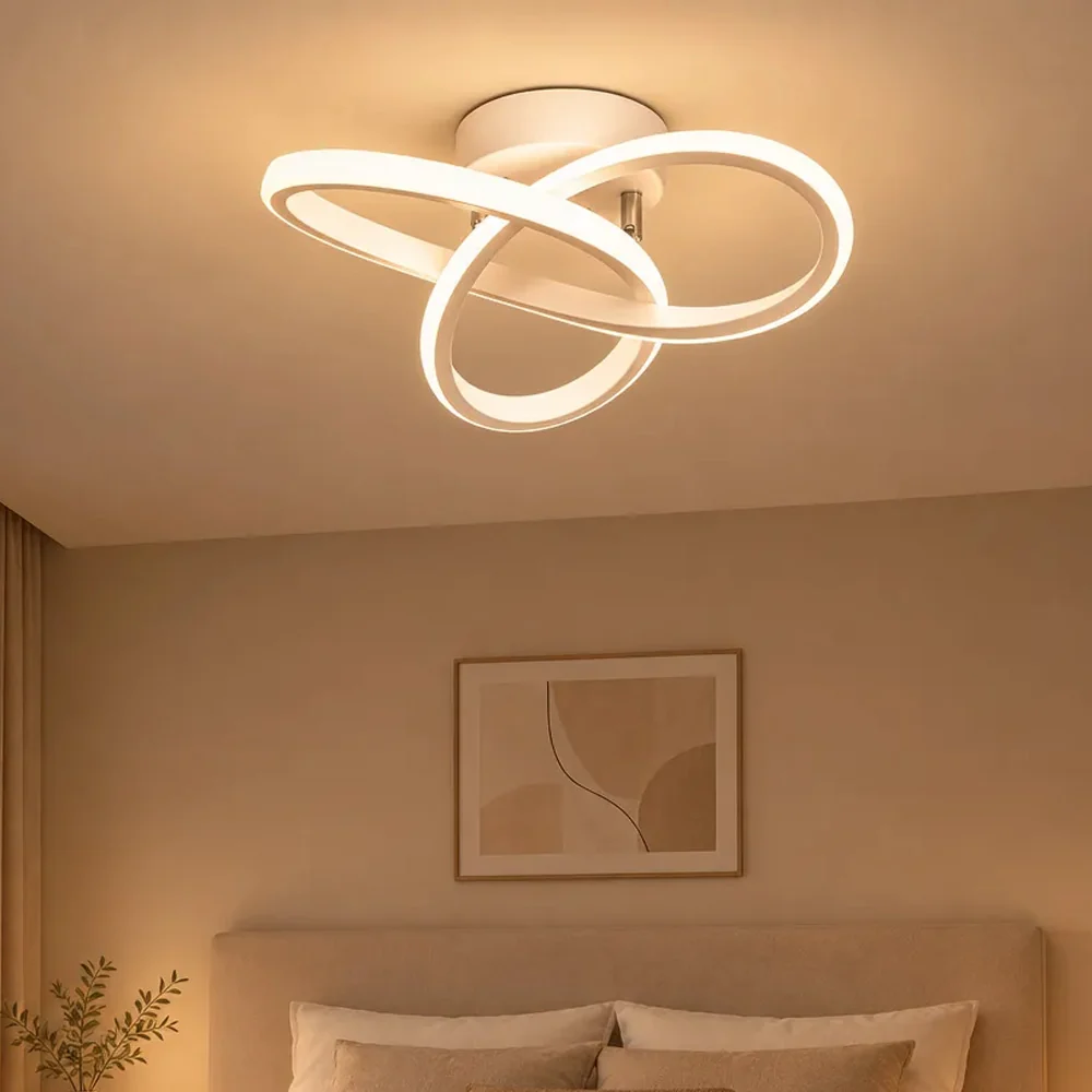 Nova Art Deco White LED Ceiling Lights