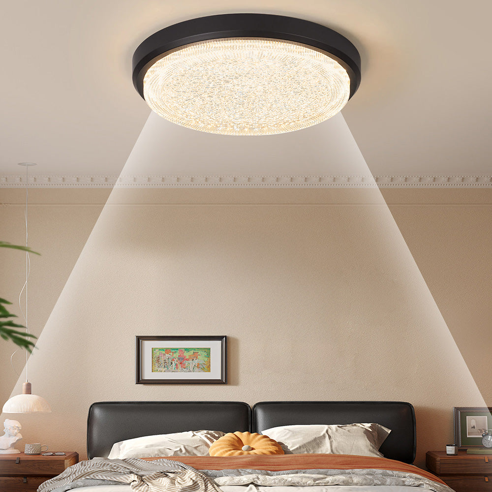 Modern Starlight LED Flush Mount Ceiling Light Round Lamp for Bedroom