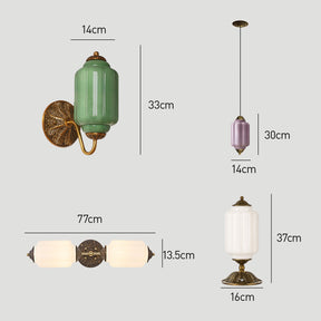 Modern Glass Light With Colored Glass Shade for Living Room