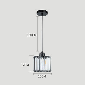 Modern Multi-Head Glass Kitchen Black Pendant Light