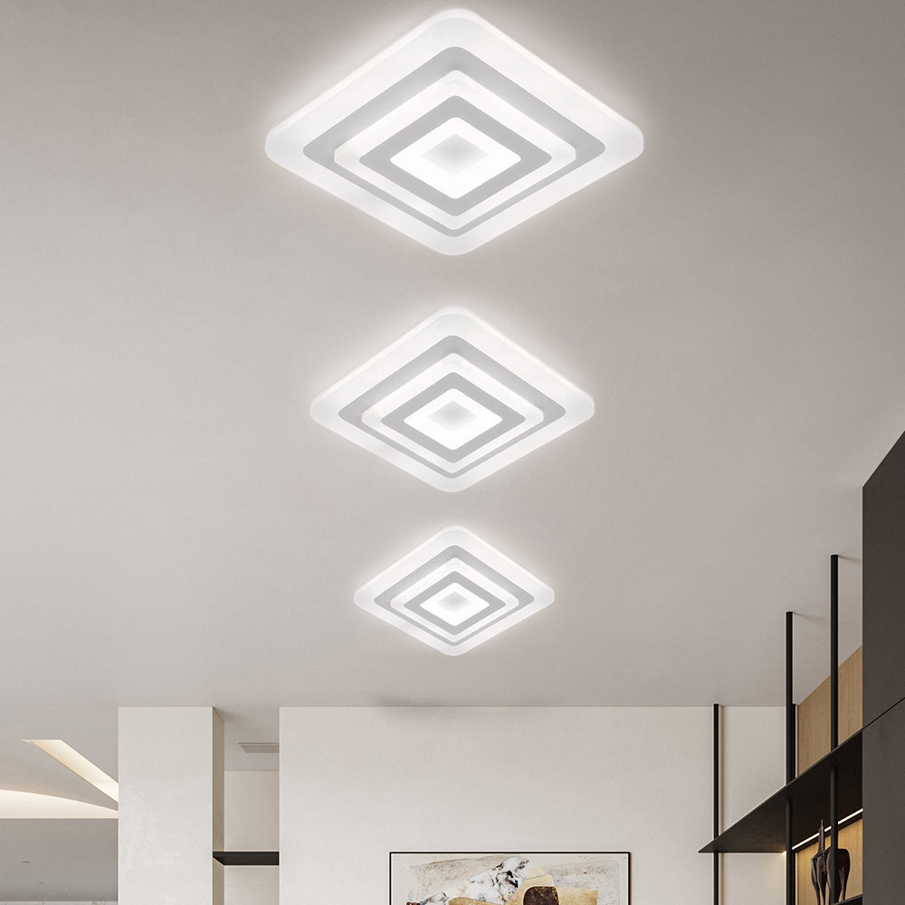 Modern Minimalism Square LED Flat Mounted Ceiling Light