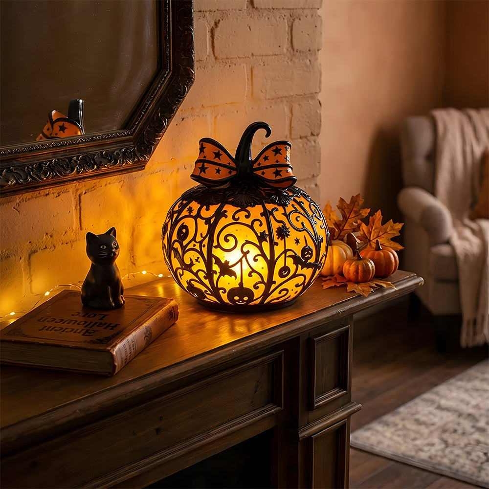 Halloween Glowing Pumpkin Decor Table Lamp for Bedroom Tabletop Decoration