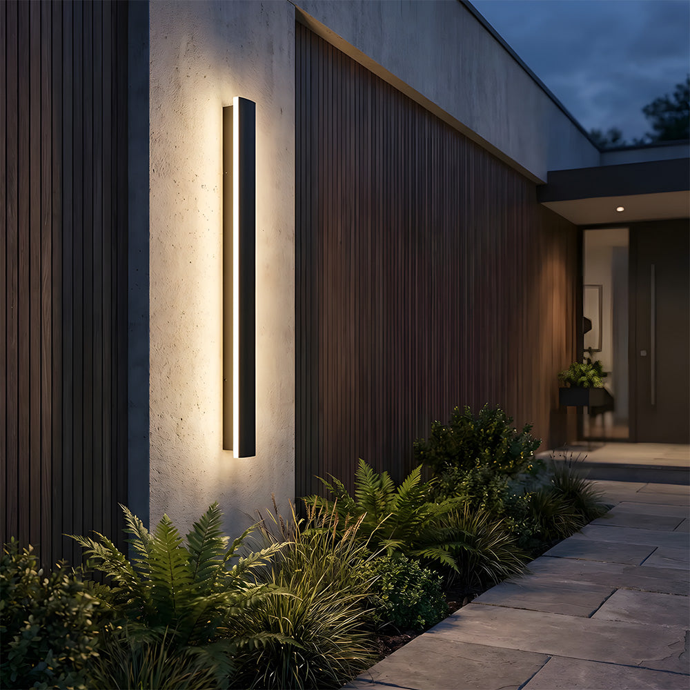 Modern Minimalist Waterproof Outdoor Linear Wall Lamp for Porch