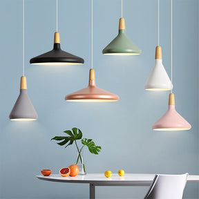 Nordic Macaron Creative Wooden Pendant Lamp