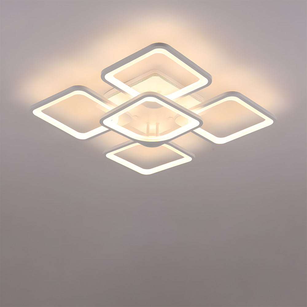 Modern Geometric Square LED Ceiling Lights for Office Bedroom