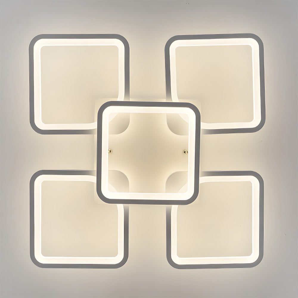 Modern Geometric Square LED Ceiling Lights for Office Bedroom