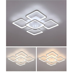 Modern Geometric Square LED Ceiling Lights for Office Bedroom