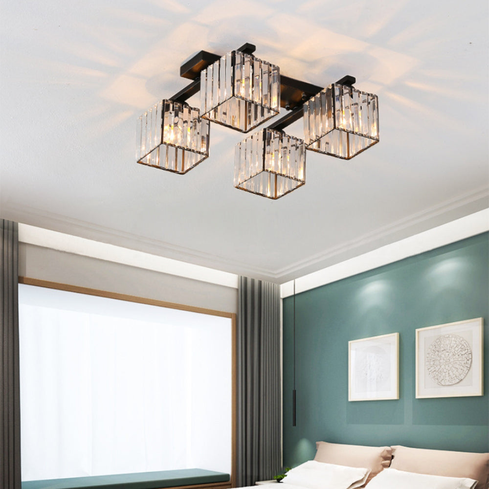 Luxury Crystal Bedroom Gold Ceiling Light