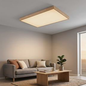 Modern Wooden Dimmable Flush Mount LED Ceiling Lights for Living Room Hallway