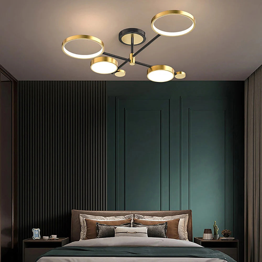 Minimalist Modern Creative Ring Ceiling Lights for Bedroom