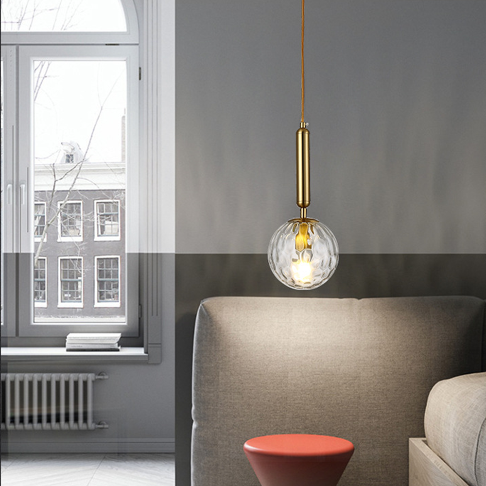 Nordic Simple Glass Bedside Pendant Light