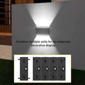 Outdoor Solar Lights Up and Down Modern Outdoor Wall Lights For Garden and Courtyard