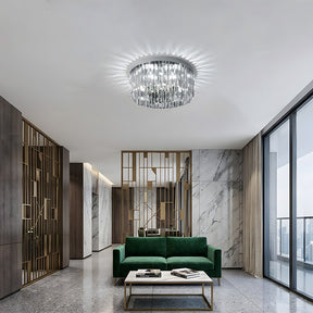 Luxury Crystal Round Flush Mount LED Ceiling Lights for Living Room