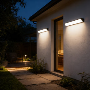 Set of 2 Minimalist Outdoor Waterproof LED Wall Light