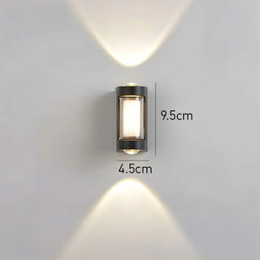 LED Waterproof Up and Down Black Outdoor Wall Lighting