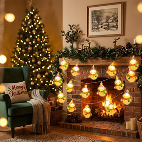 Indoor Decor Father Christmas Battery Powered String Lights