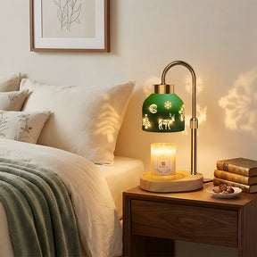Creative Dimmable Wooden Iron Christmas Candle Lamp for Bedroom