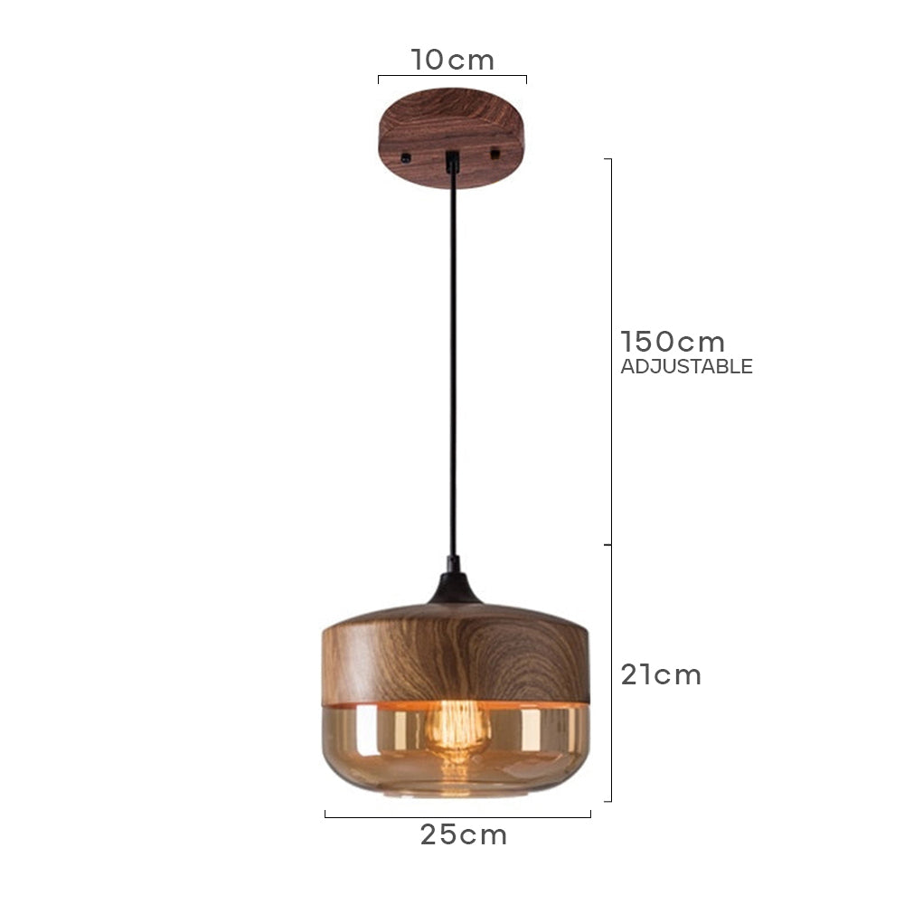 Retro Brown Organic Dining Room Pendant Lights