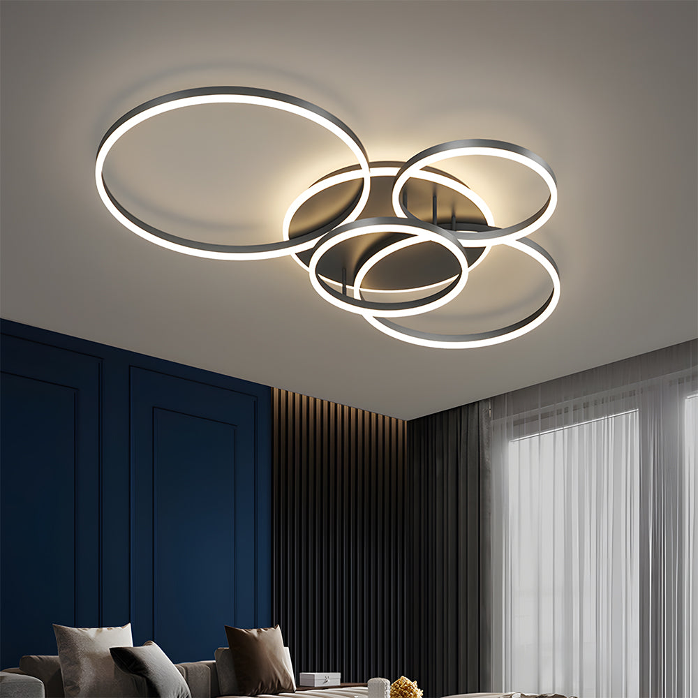 Modern Energy Efficient LED Flush Ceiling Light Fixture for Living Room