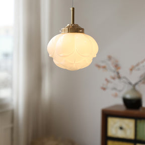 Vintage Art Glass Hanging Lamp