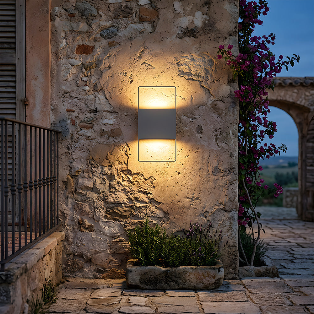 IP65 Aluminium Glass LED Outdoor Garden Wall Lights