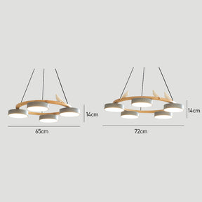 Modern Wood Bird Pendant Lights Creative LED Chandelier for Living Room, Dinning Area