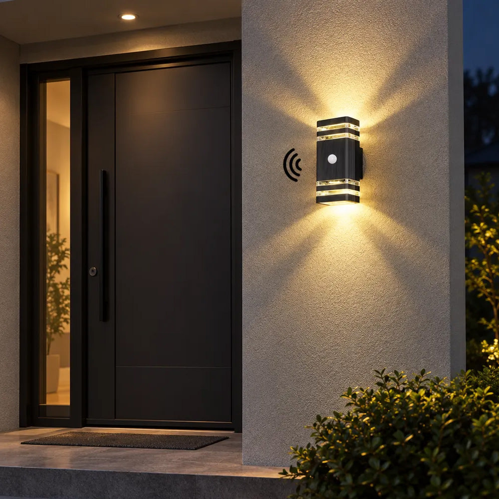 Atlas Layered E27 Outdoor Wall Light