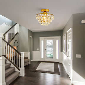 Crystal Semi Flush Mount Ceiling Lights for Hallway