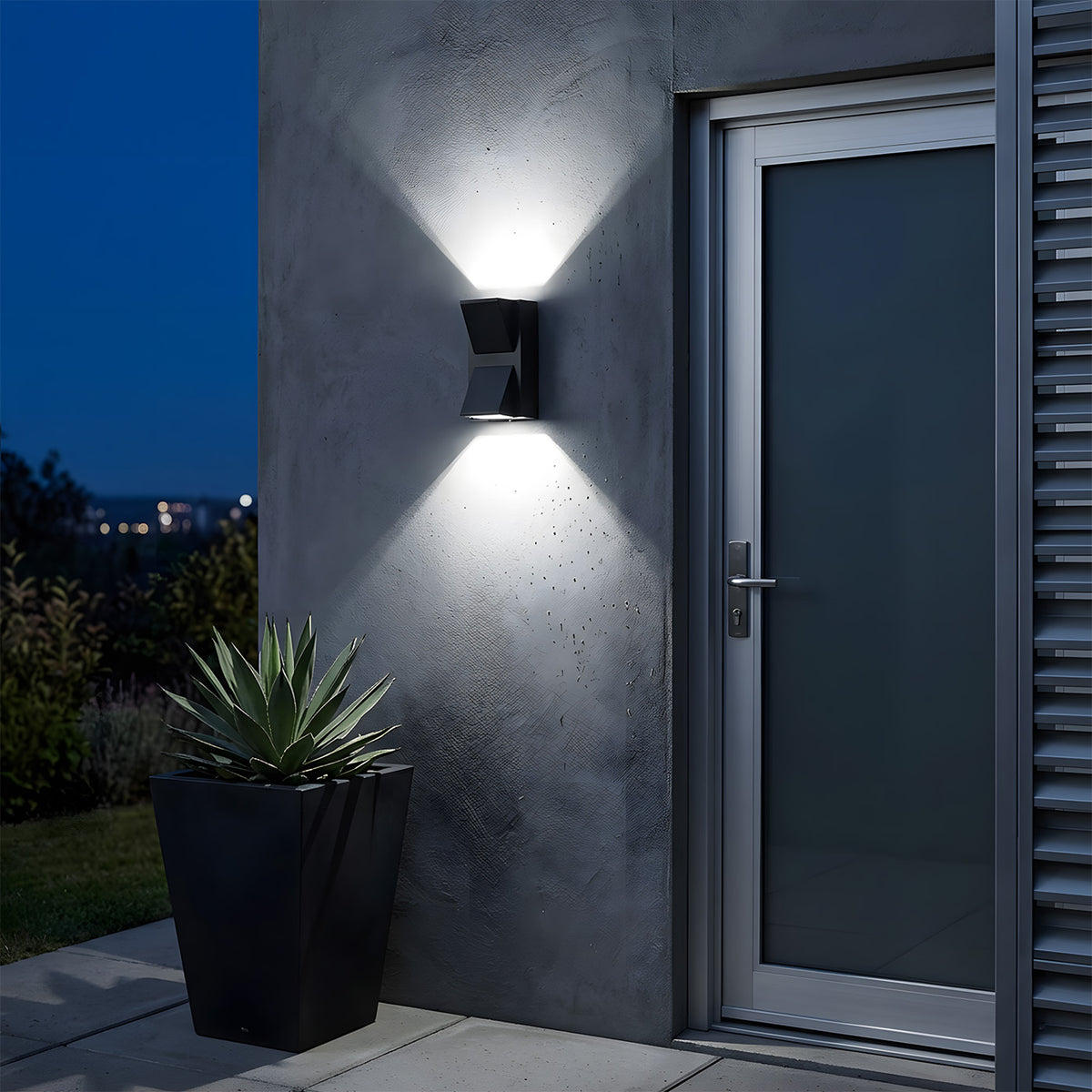 Up and Down Stylish IP55 Waterproof Outdoor Wall Lights, Garden Wall Lamps