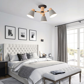 Wooden Close to Ceiling Lamps for Living Room