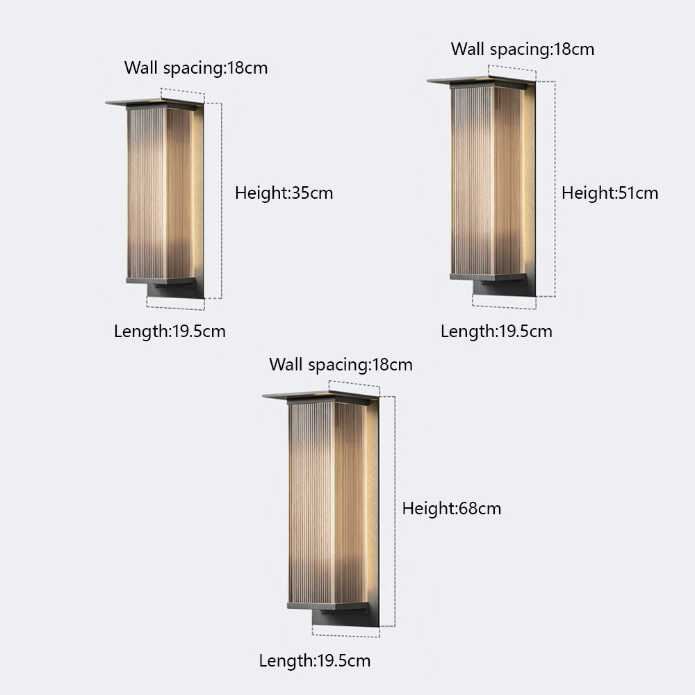 Minimalist Rectangle IP65 Waterproof Outdoor Lighting For Wall, Dusk-to-Dawn