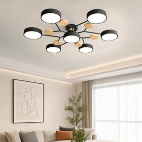 Aria Nordic Wood Flush Mount Ceiling Light