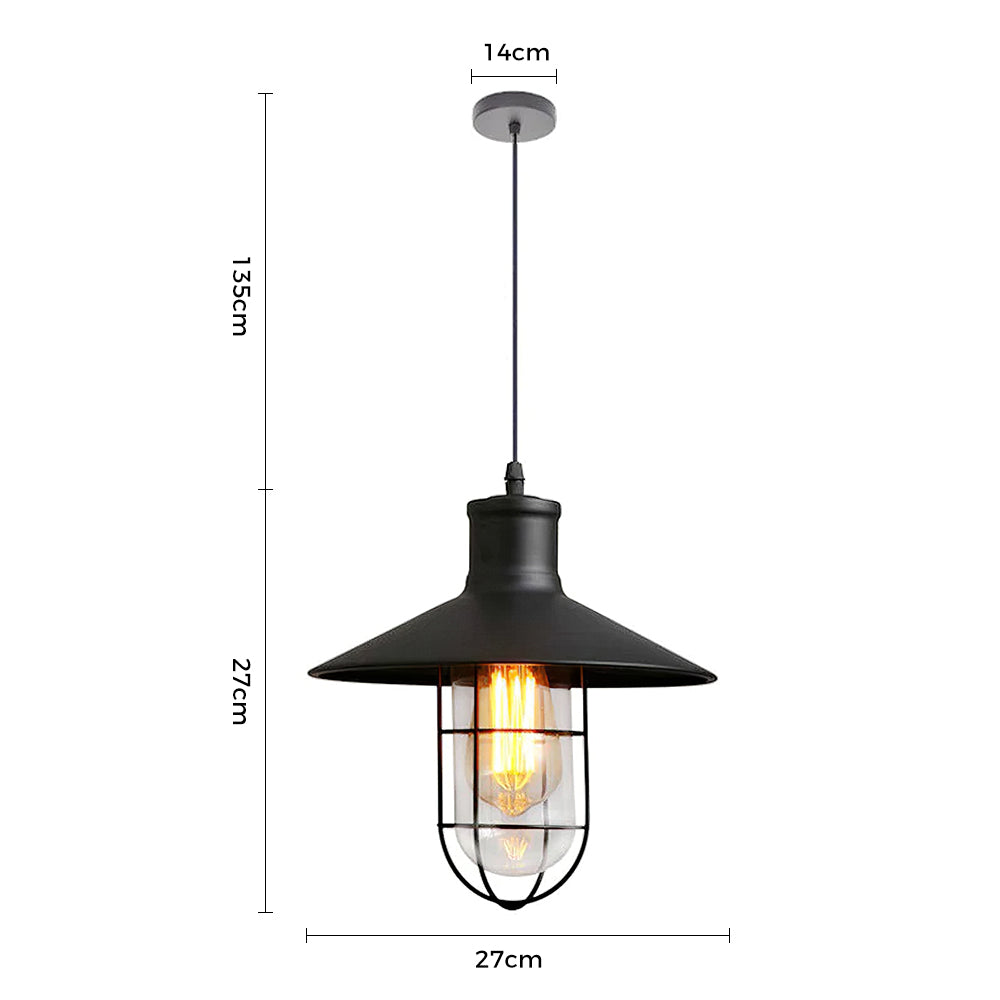 Vintage Industrial Farmhouse Black Hanging Lamp for Kitchen Island