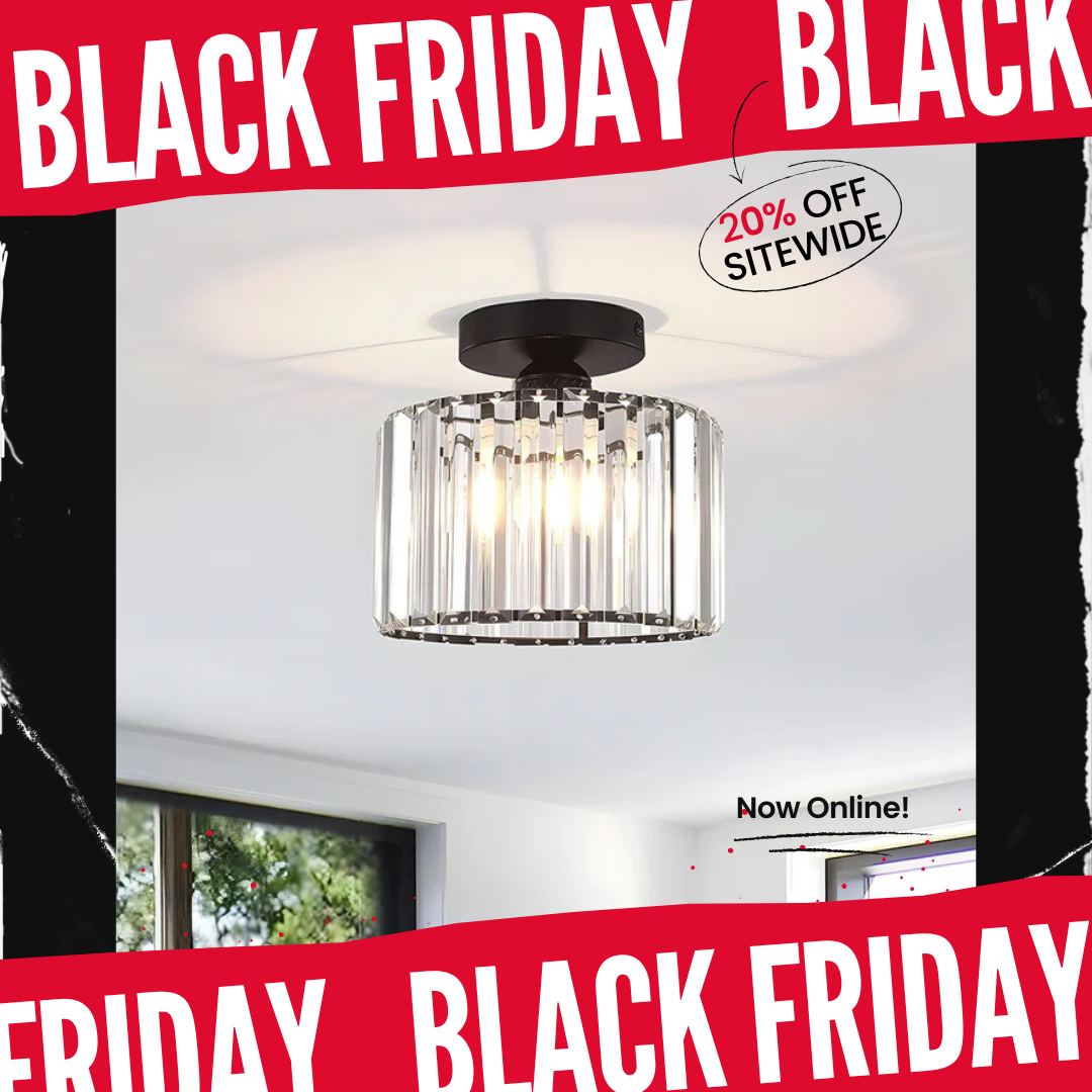 Crystal Semi Flush Mount Ceiling Lights for Living Room