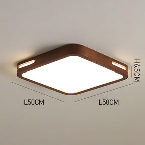 Modern Brown Wood LED Living Room Ceiling Lights