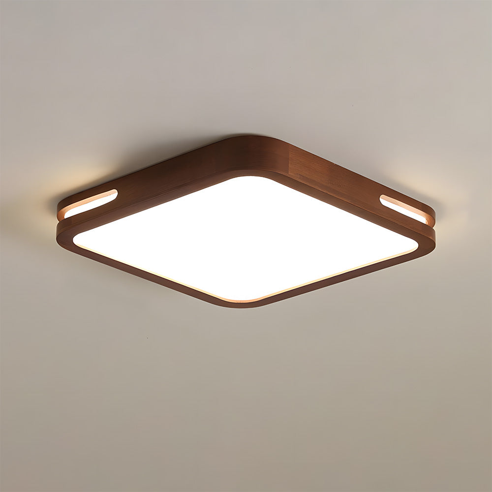 Modern Brown Wood LED Living Room Ceiling Lights