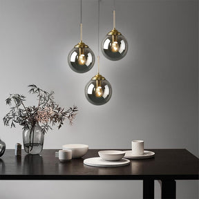 Industrial Glass Ball Pendant Light