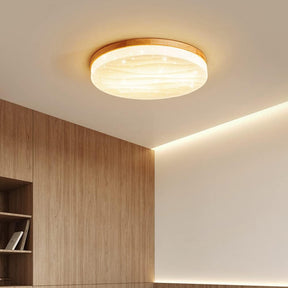 Retro Minimal Decor Wood Living Room LED Ceiling Light