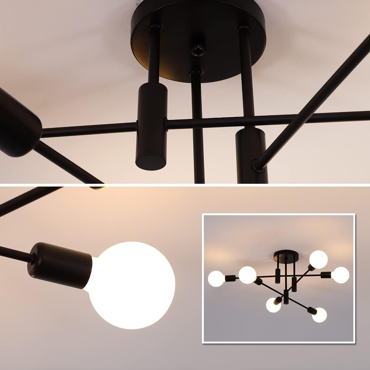 Modern Nordic Black Ceiling Lights