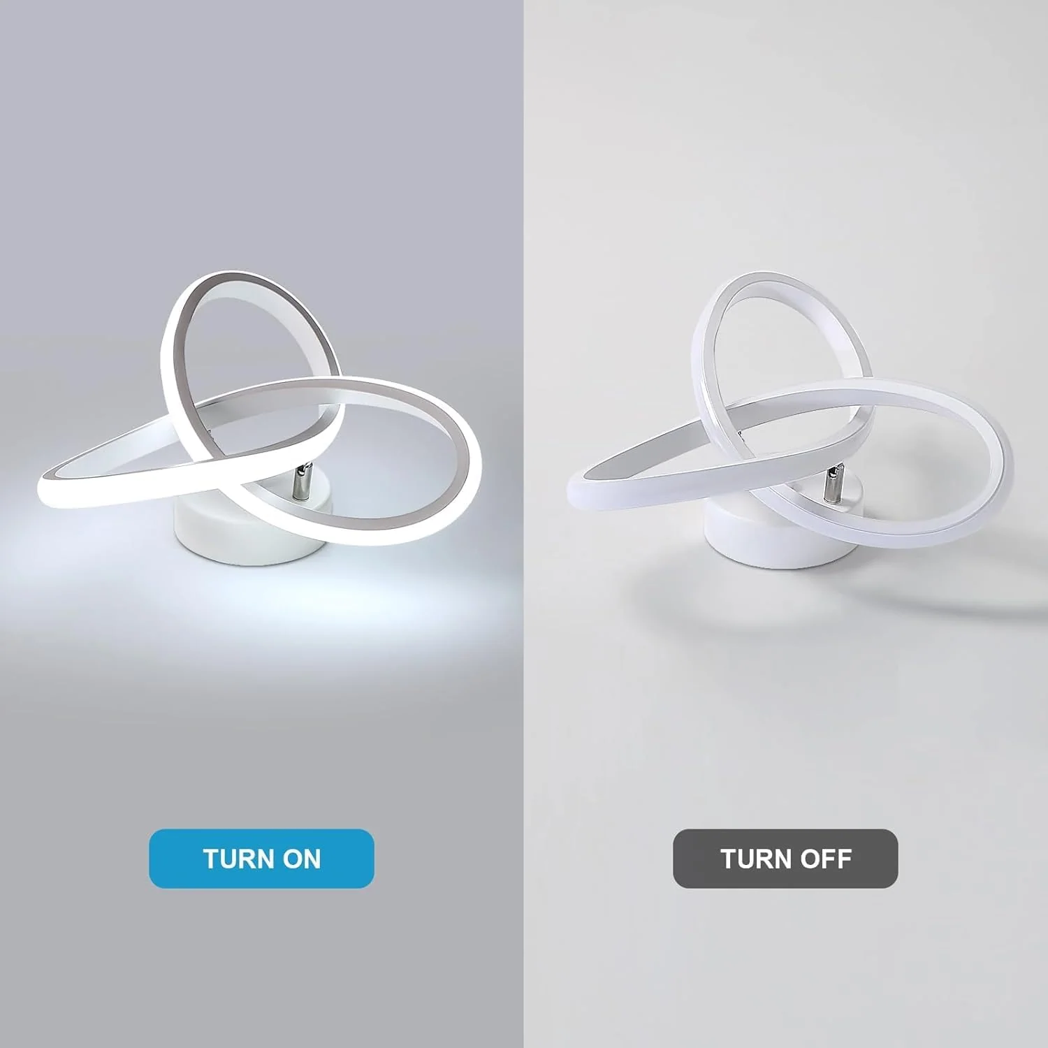 Nova Art Deco White LED Ceiling Lights